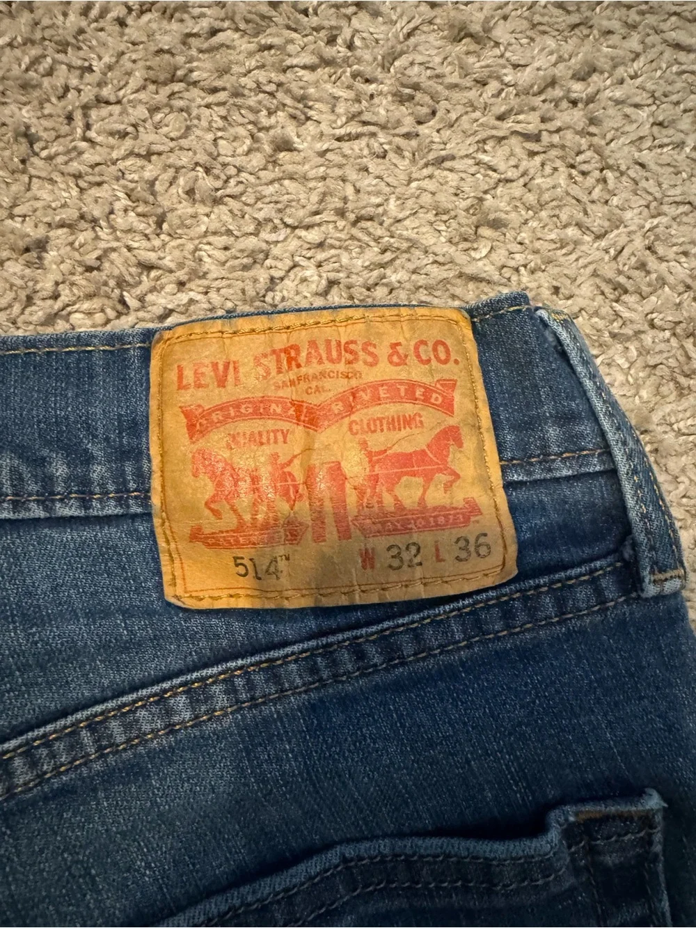 Levi's Medium Blue Denim Straight Leg Jeans